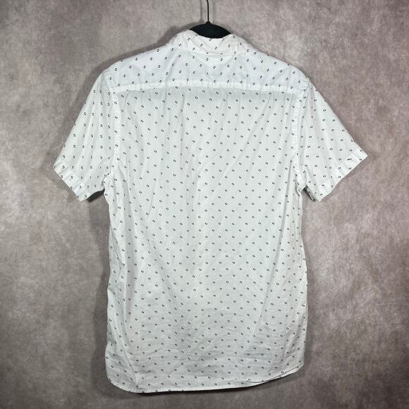 Scotch & Soda Shirt Mens Medium White Short Sleeve Button Up Regular Fit Casual - Picture 4 of 9